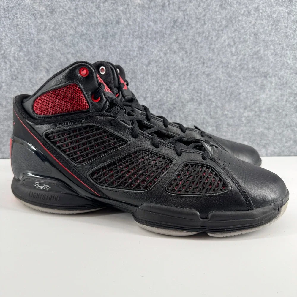 Adidas Adizero Rose 1.5 Restomod Men Size 13 Black Red Basketball Shoes GY6488